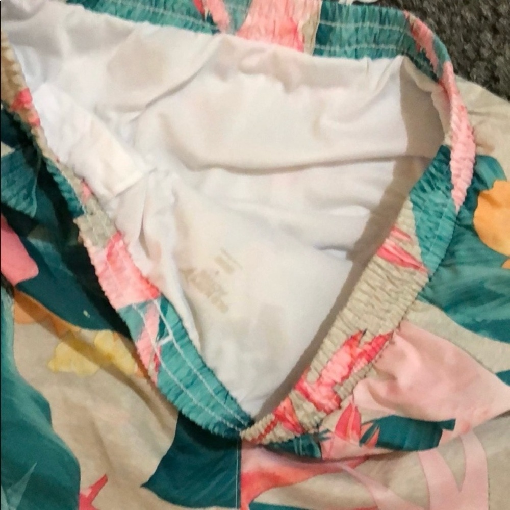 Nike Floral Athletic Shorts in Pink, Teal, Yellow - Picture 4 of 5
